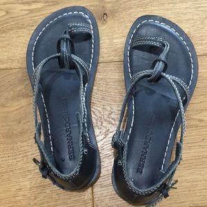 Beautiful nautical navy leather sandals